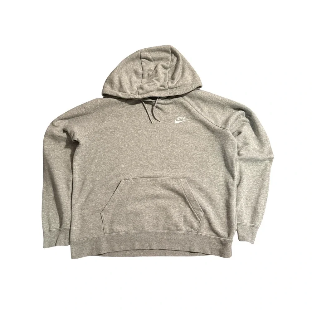Nike Mens Sportswear Essential Hoodie Grey Fleece Pullover Medium
